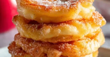 Apfelküchlein ohne Zucker auf einem Teller serviert