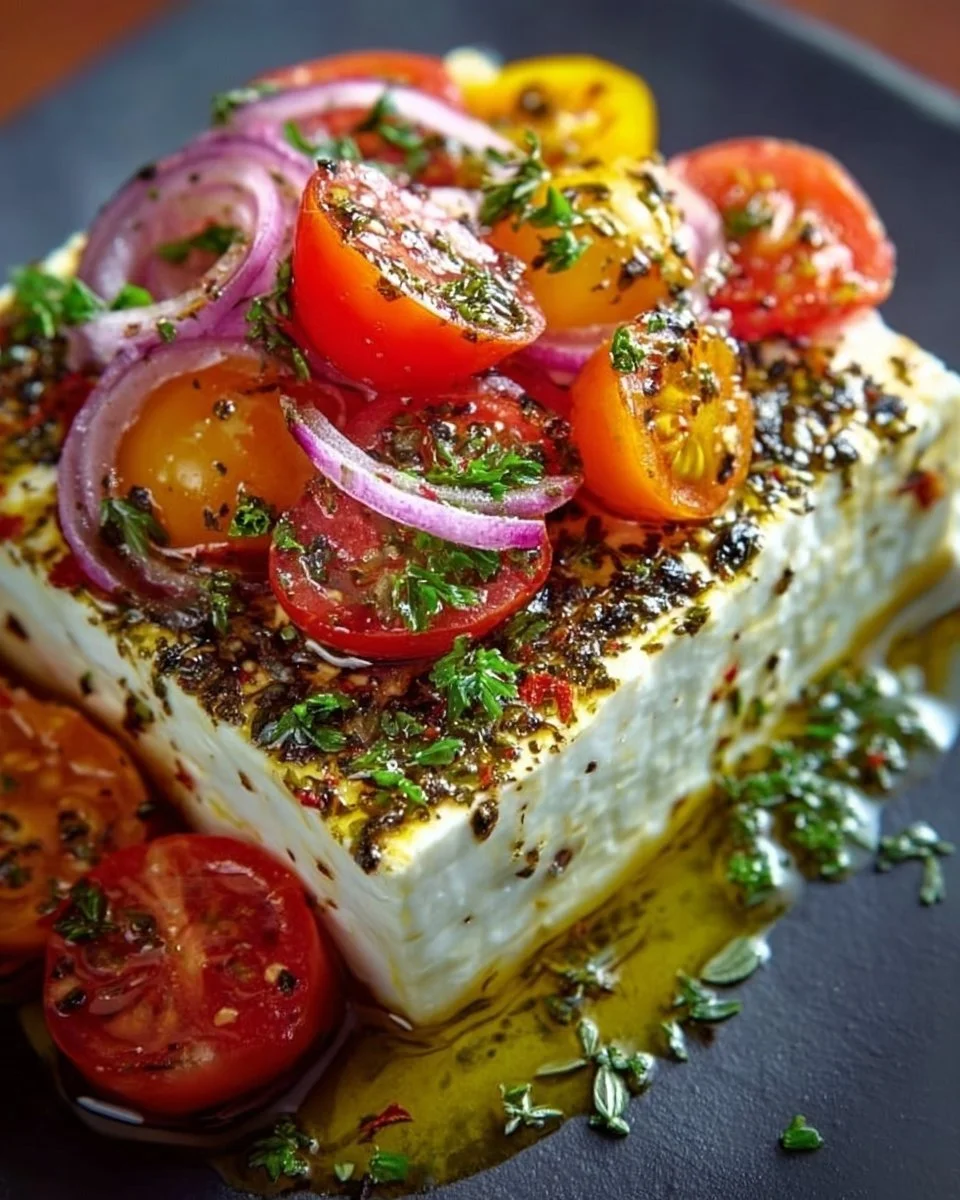 Baked Feta Cheese in Greek Style