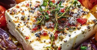 Köstlicher, knuspriger Feta aus dem Airfryer für gesunde Rezepte.