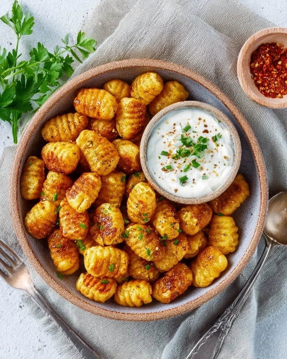 Leckere Gnocchi aus der Heißluftfritteuse, knusprig und goldbraun zubereitet