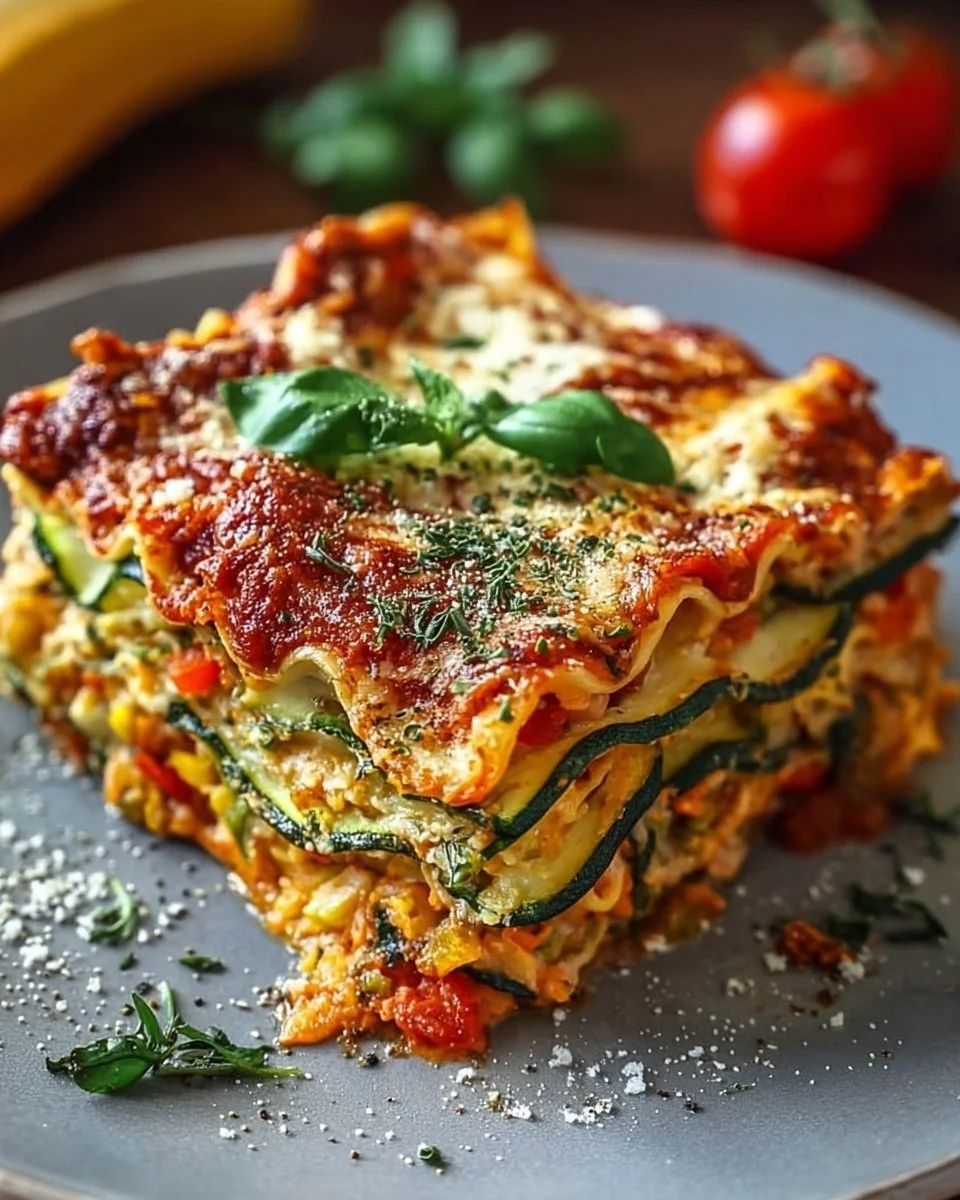 Hohe Protein Gemüse-Lasagne