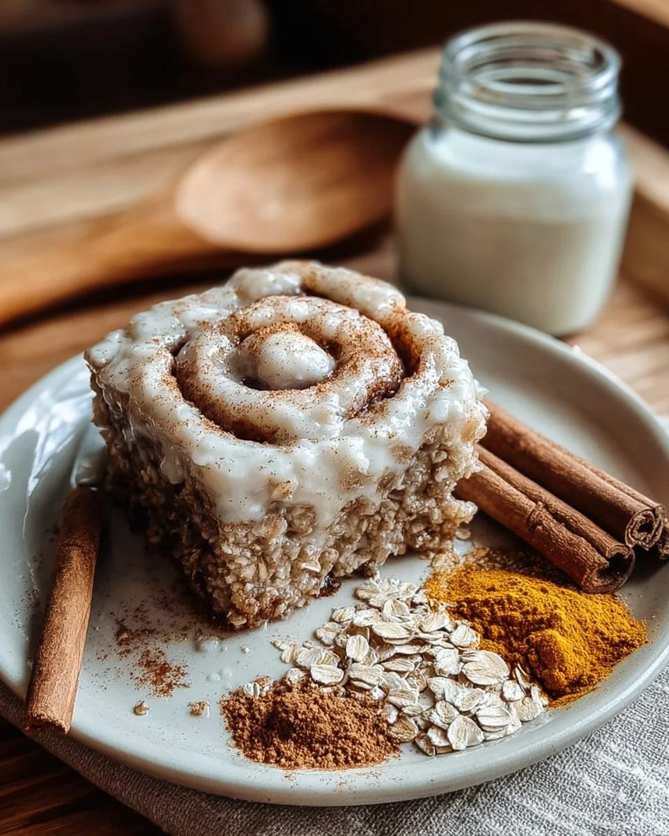 Hohe Protein Zimtschnecken Haferauflauf