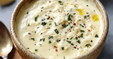 Leckere Knoblauch Parmesan Sauce zum Dippen oder für Pasta
