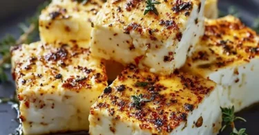 Leckerer Feta im Luftfritter, frisch zubereitet im Airfryer