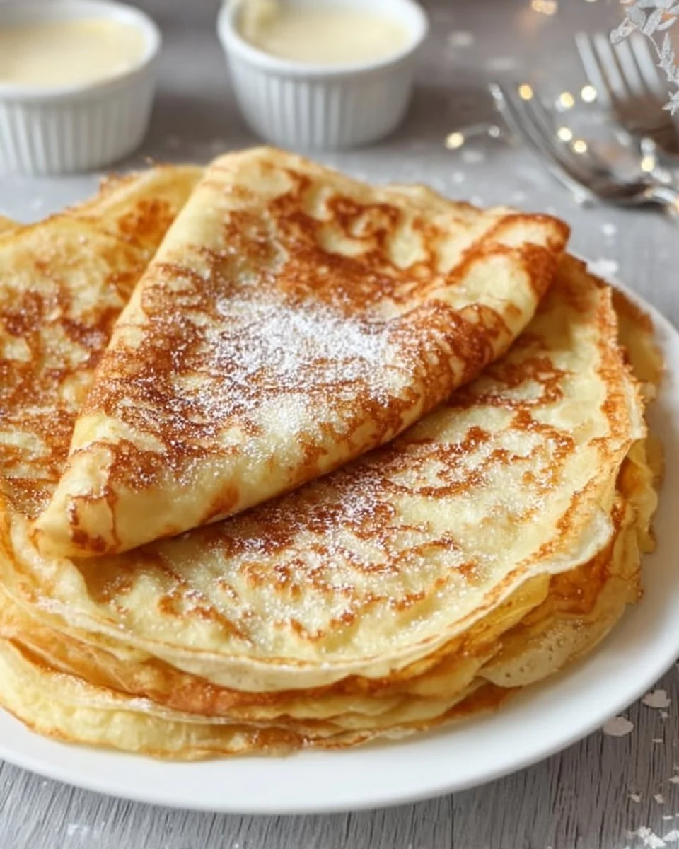Leckere Pfannkuchen auf einem Teller mit frischen Früchten und Sirup