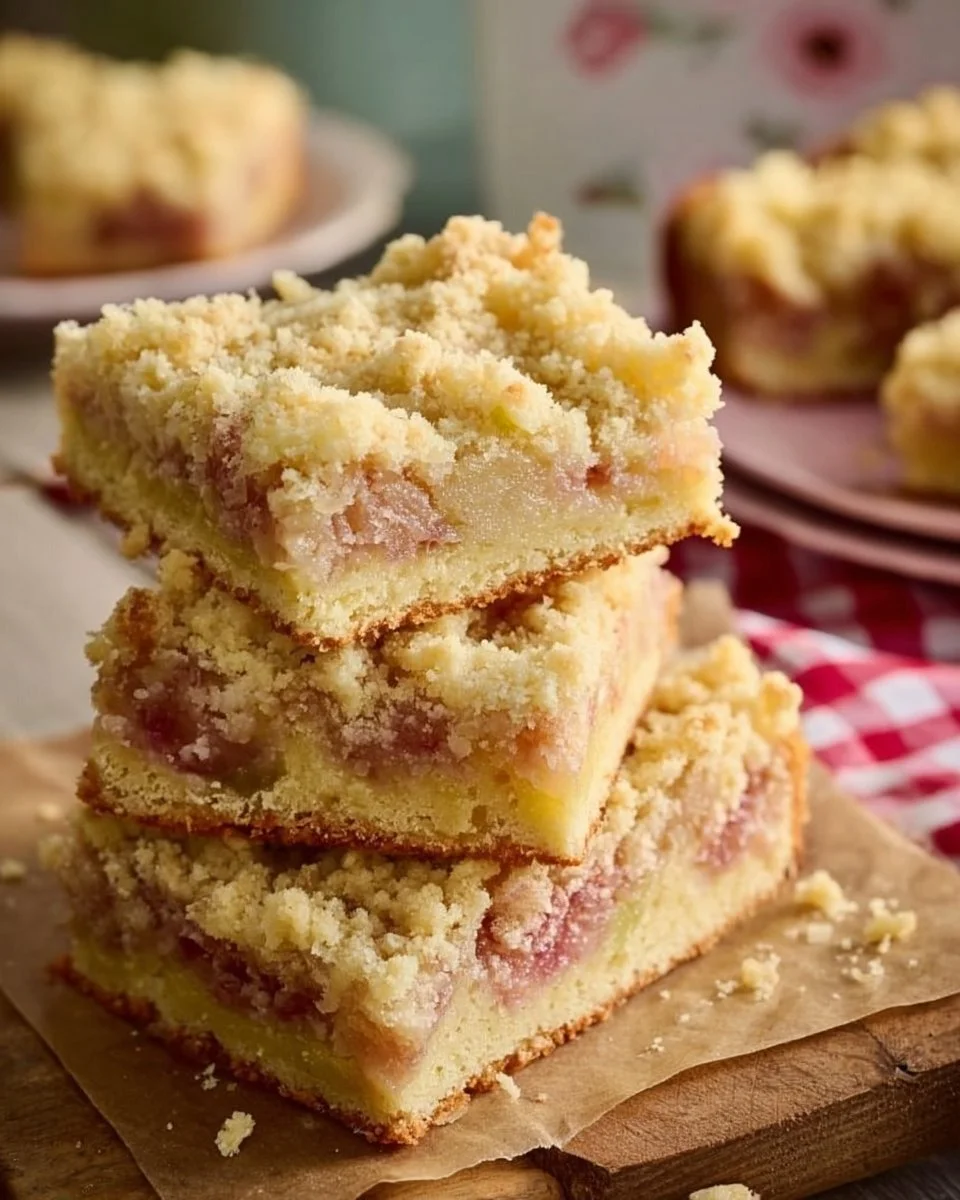 Rhabarberkuchen mit Streusel vom Blech