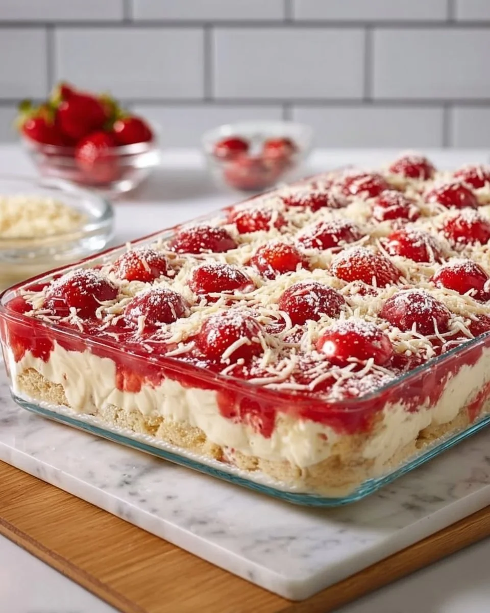 Verführerischer Spaghettieis-Blechkuchen, perfekt für Eisliebhaber und Blechkuchen-Fans.